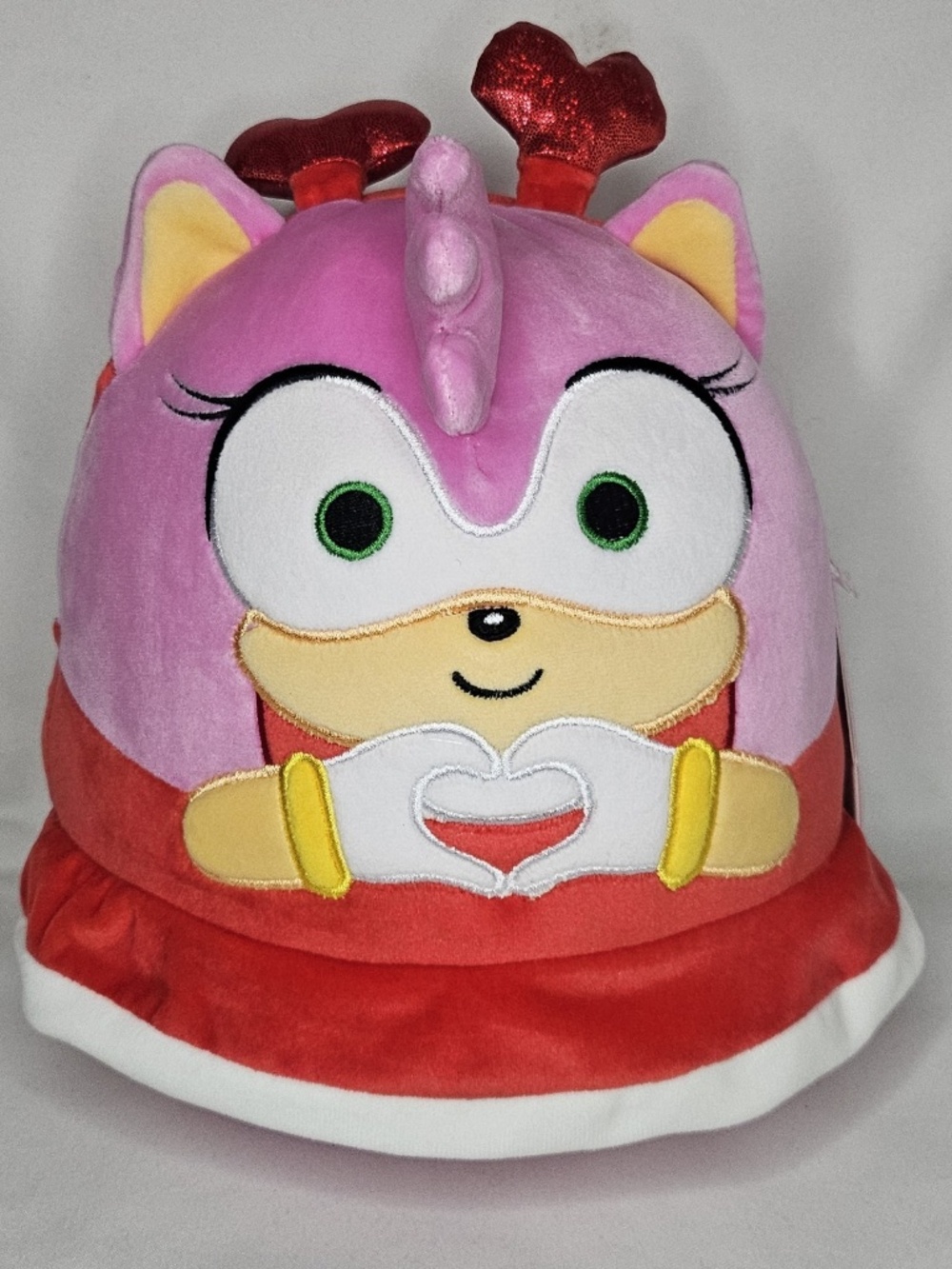 New Squishmallows Amy Hearts Headband Valentines Day Sonic Hedgehog Plush 8"
